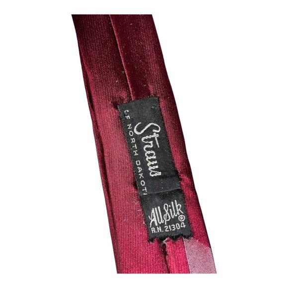 Skinny Ties in Burgundy and Cream - Picture 2 of 5